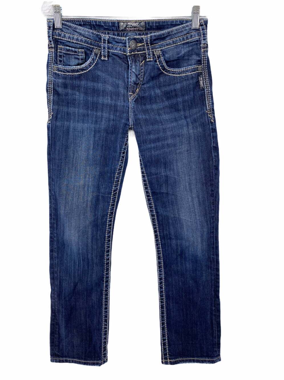 Silver Jeans Mid-Rise Natsuki Capri Denim Jeans Women’s Size 29